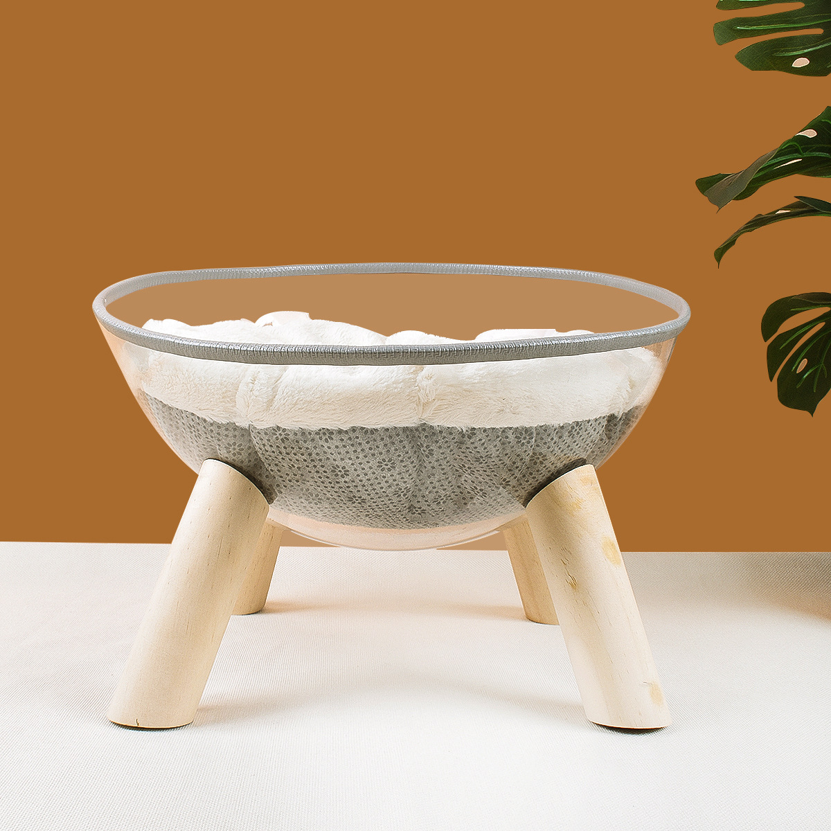 Nido de gato transparente para mascotas