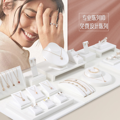Jewelry Display Props, White Bracelet Stand, Necklace and Ring Display Stand, Accessory Display Rack, Jewelry Showcase