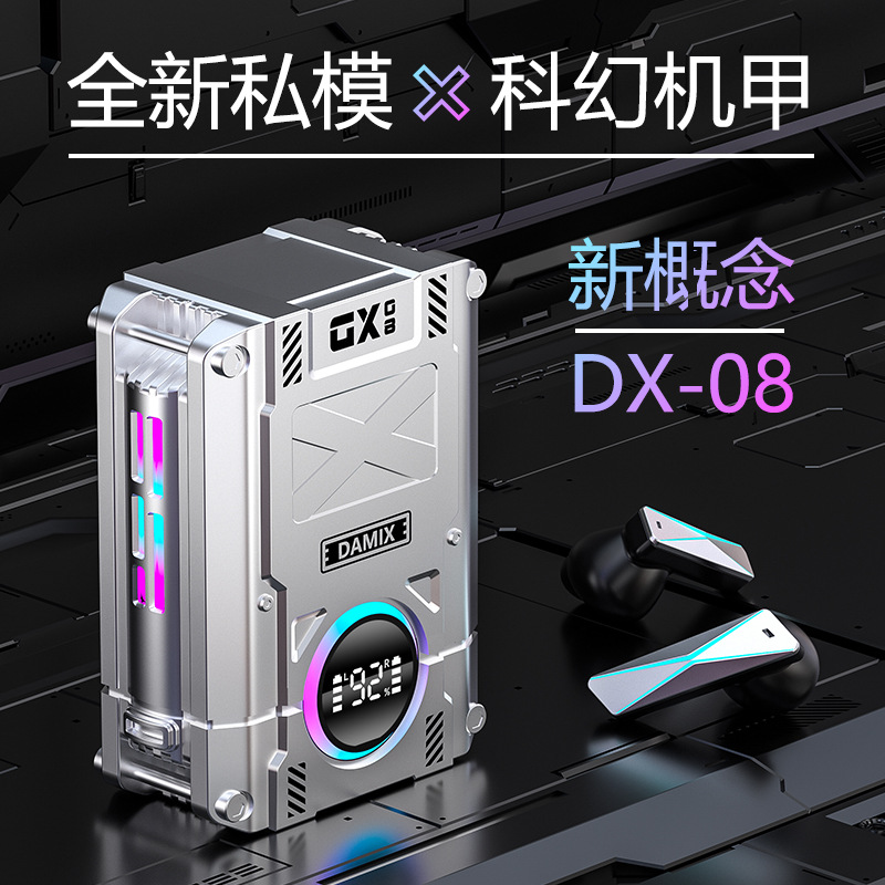 Cross-border DX-08 wireless bluetooth headset mecha wind game new long endurance TWS cross-border explosions