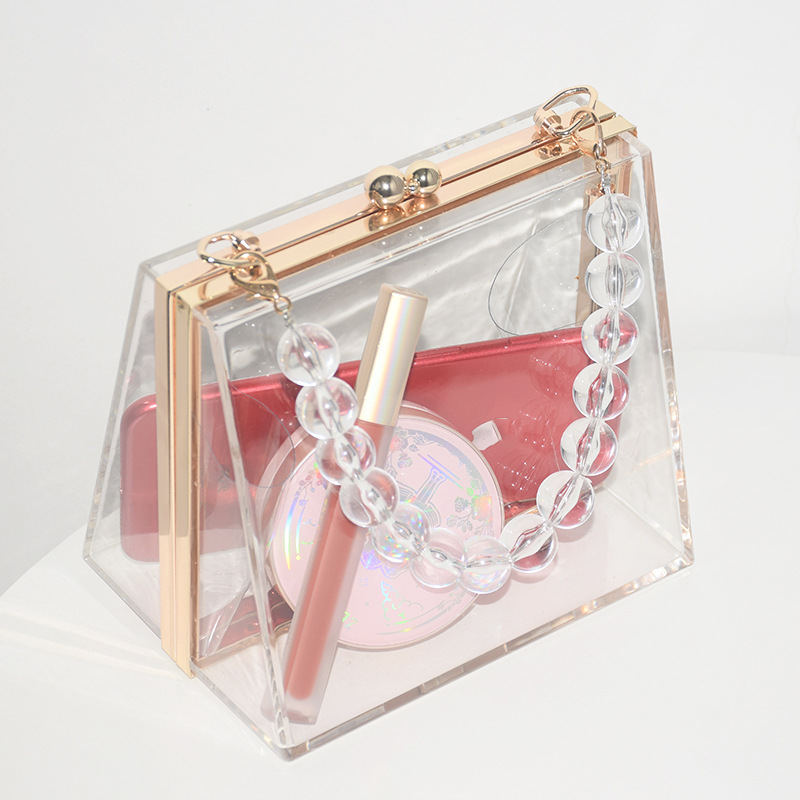 469g Weight Lock clasp Closure Type Top Handle Strap Type Evening Bag Bags Type Holiday, Party Occasion Acrylic Material Solid Color Pattern All Seasons Season Women's Gender Vintage Style Style Square Shape Small Size Women's Small Arylic Solid Color Vintage Style Square Lock Clasp Evening Bag 8
