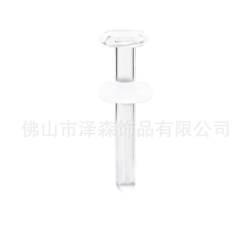 16G labret stud size and finish detail