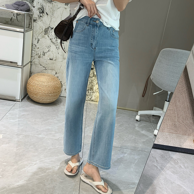 Ice-Feel Four-Way Stretch Straight-Leg Magic Pants! Lyocell Slimming Straight-Leg Jeans for Women, Ultra-Thin Breathable Cropped Pants for Summer Ice-Feel Four-Way Stretch Straight-Leg Magic Pants! Lyocell Slimming Straight-Leg Jeans for Women, Ultra-Thin Breathable Cropped Pants for Summer