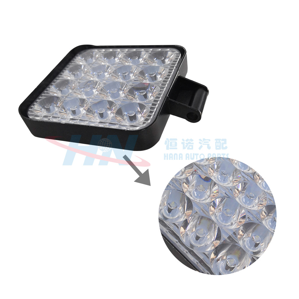 27W cuadrado llevó la luz del trabajo coche 4 pulgadas Spotlight modificado iluminación auxiliar de camiones