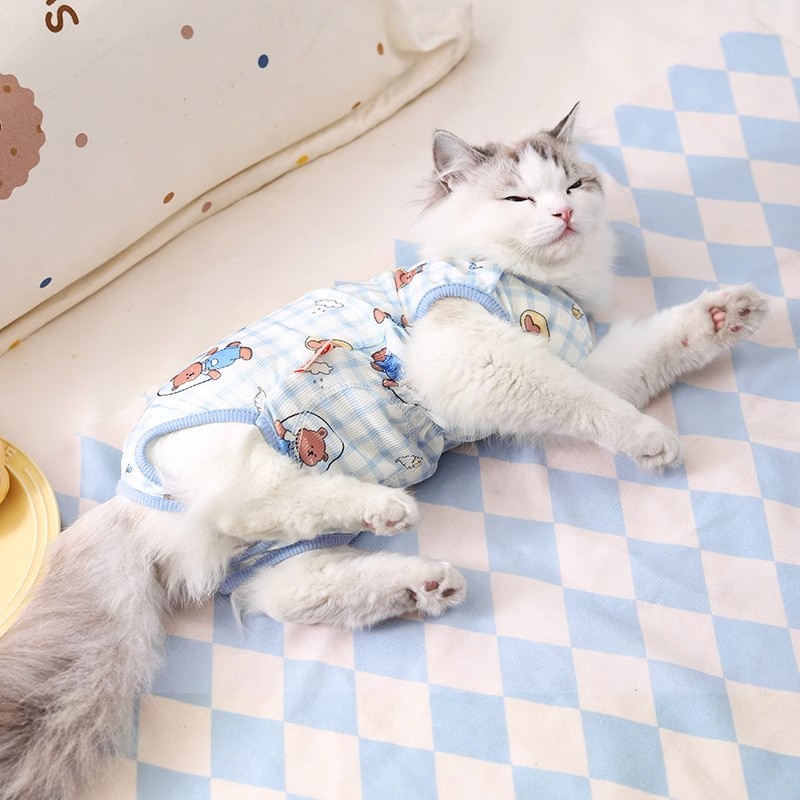 Ropa de gato para evitar la pérdida de pelo de verano delgada muñeca de gato gatito mascota gatito destete gato abrigo de abdomen