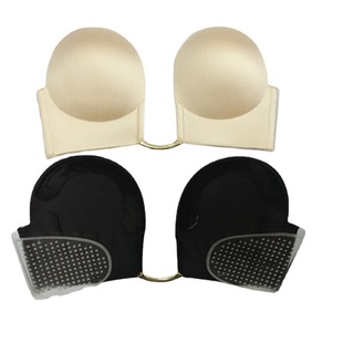Cross-border plus size ladies deep U gathered chest stickers one-piece invisible bra comfortable strapless invisible underwear wholesale