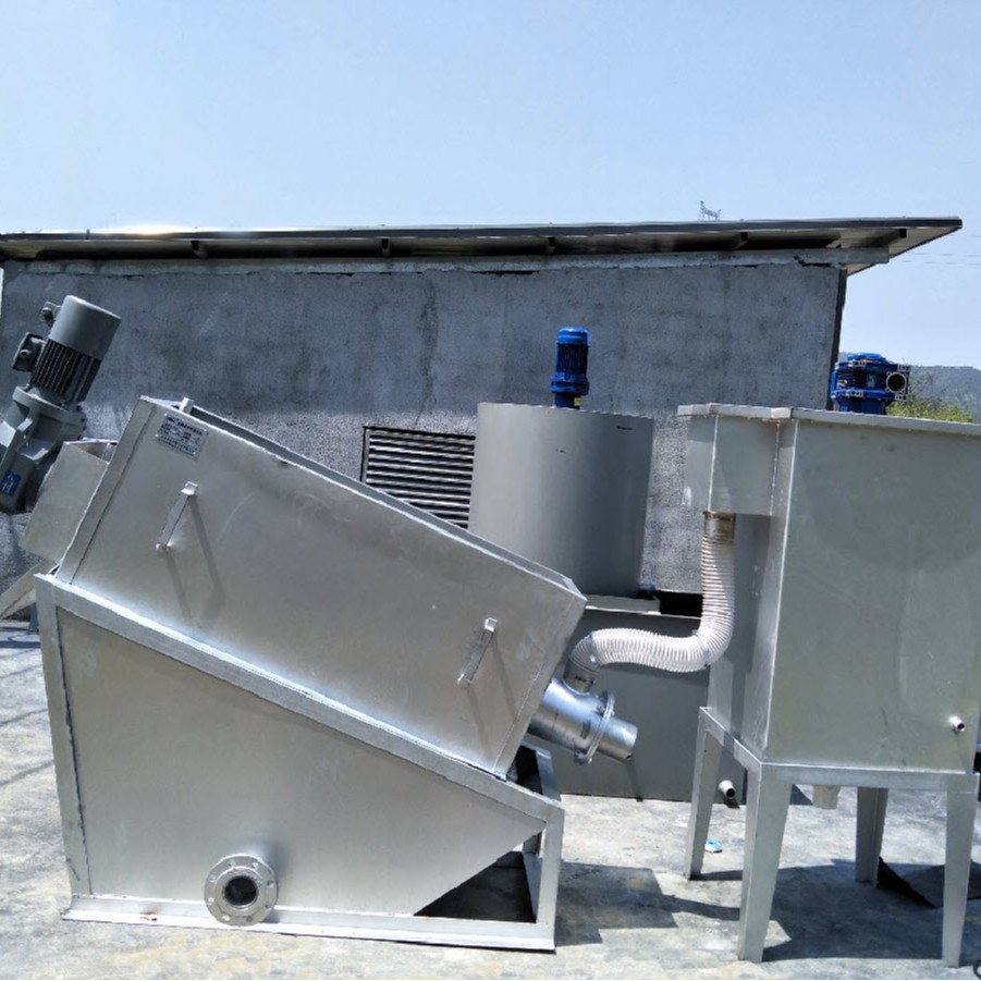 青岛环境污泥脱水机  螺旋挤压式  压滤机  泥水分离设备