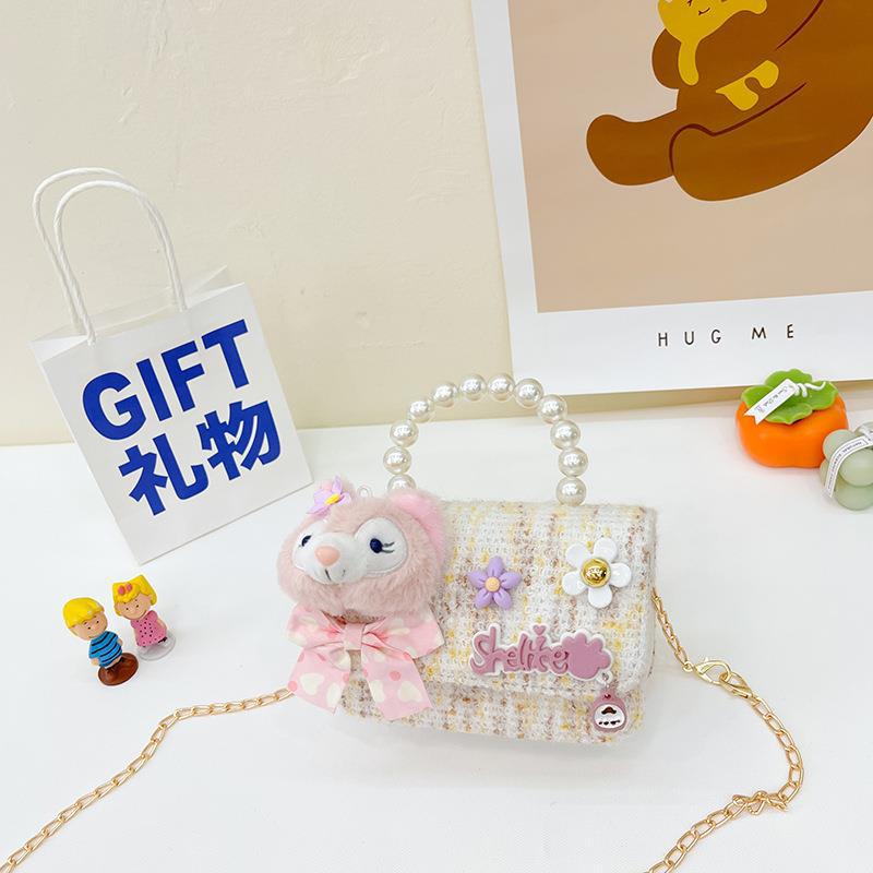 Bolso pequeño para niños Bolsa de princesa de dibujos animados Chanel estilo bolsa de mensajero niña linda bolsa de hombro niña monedero bolsa