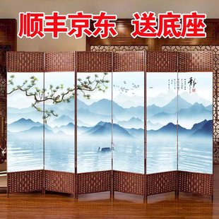 Screen Folding Mobile Screen Partition Living Room 2024 New Shade Curtain Bedroom Home Dining Beauty Office