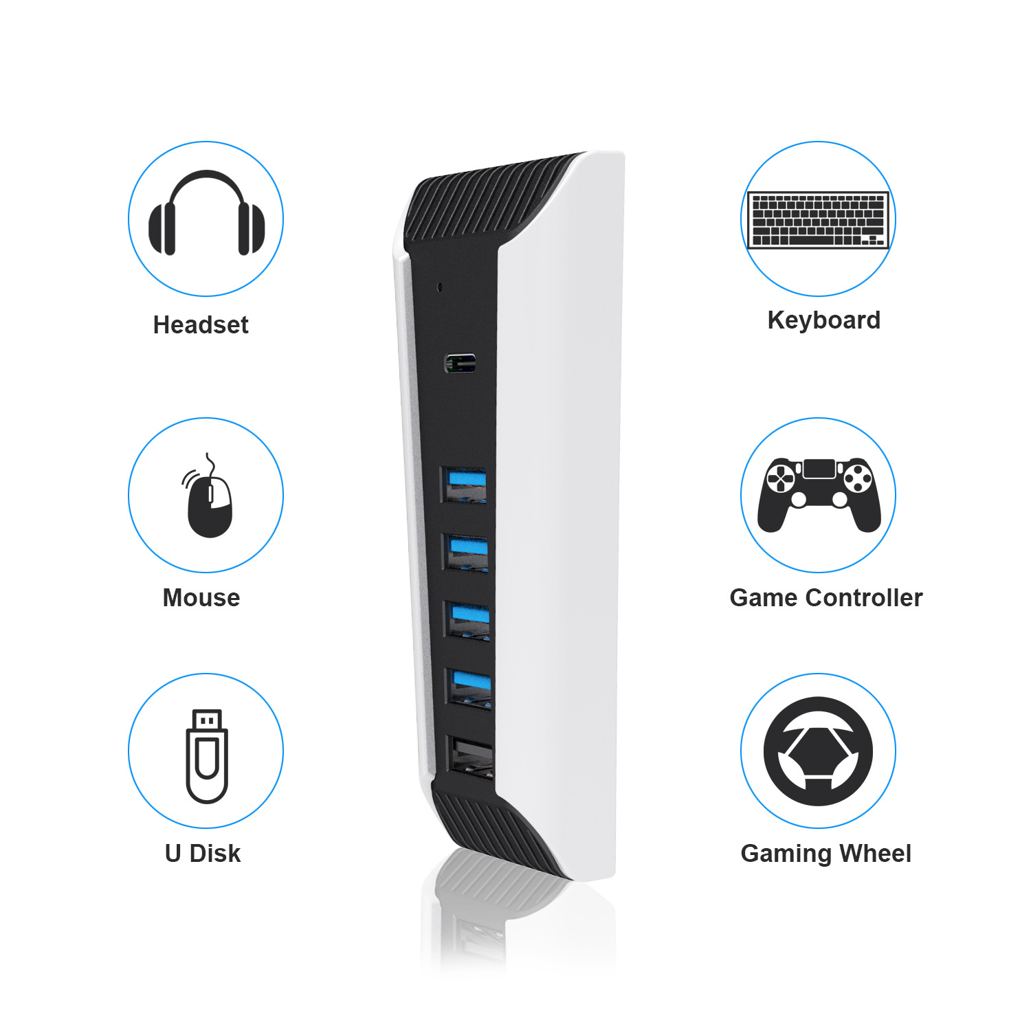[Directly from the Manufacturer] Ps5 Console Hub Expander Ps5 Console Hub Expansion Dock Ps5 Hub Console Accessories