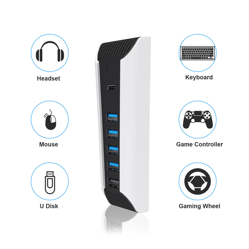 [Directly from the Manufacturer] Ps5 Console Hub Expander Ps5 Console Hub Expansion Dock Ps5 Hub Console Accessories