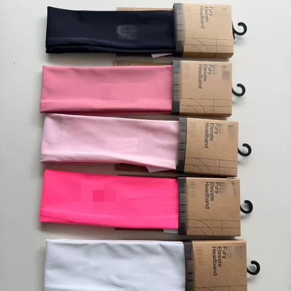 Cross-Border Sports Solid Color Ice Silk Headband for Daily Wear, Outdoor Sweat-Absorbing Quick-Dry Refreshing Sports Headband