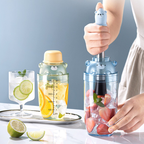 Ice-breaking cup, cocktail cup, milk tea shop special lemon tea drink, beverage making tool set, shaker cup, shaker cup