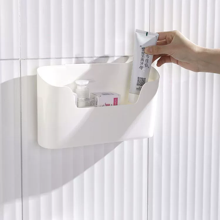 Новая многофункциональная дверная подвесная стойка для хранения Клейкая коробка для отделки ванной комнаты Безударный настенный ящик для хранения