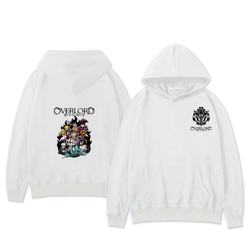 Suéter con capucha perimetral del rey de los muertos OVERLORD Suéter holgado bidimensional del rey de los huesos Tendencia