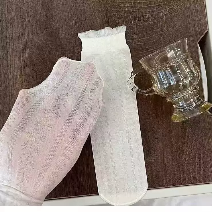 Летние тонкие шелковые милые колготки, стиль лолита