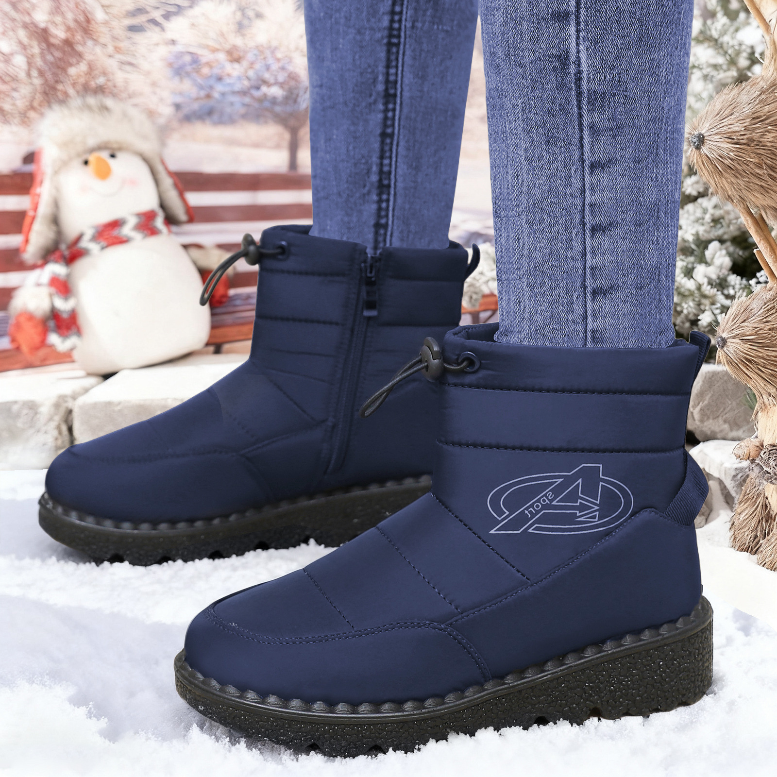 Zapatos de algodón zapatos de mujer de poliuretano botas de alto perfil botas de algodón transfronterizas botas de nieve cálidas de mujer