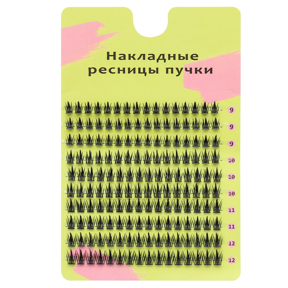 Grafted Individual False Eyelashes Russian Volume, Single Cluster 10–100D Multi-Style Kit