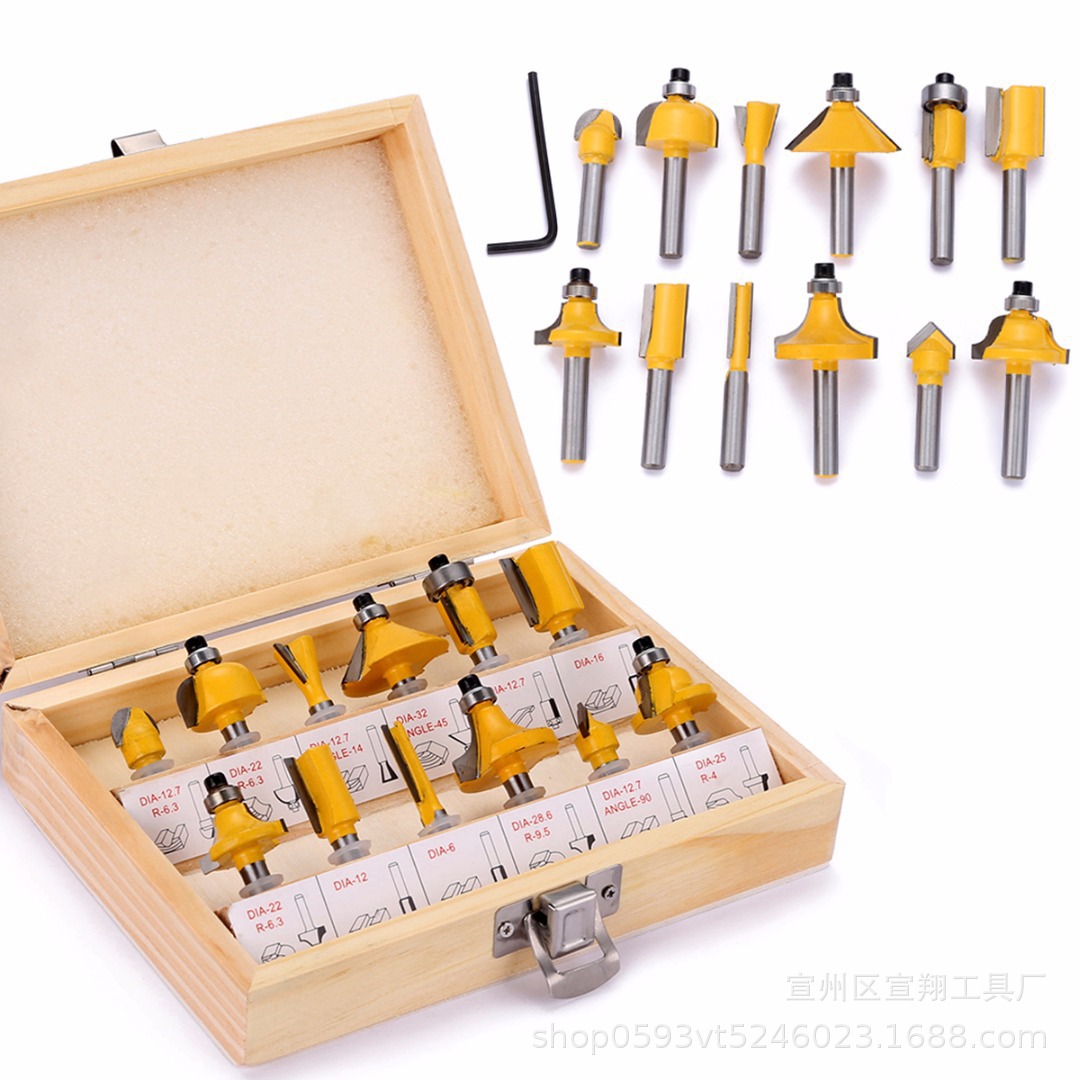 12-piece woodworking milling cutter traje xuanxiang herramienta de carpintería fresadora máquina de corte cabeza de corte