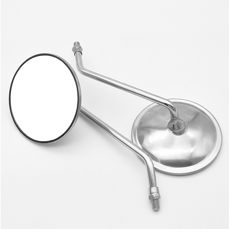 Motorcycle Suitable for Prince Gn125 Rearview Mirror 10mm Electroplated Reflector Electric Tricycle Modified Reversing Mirror