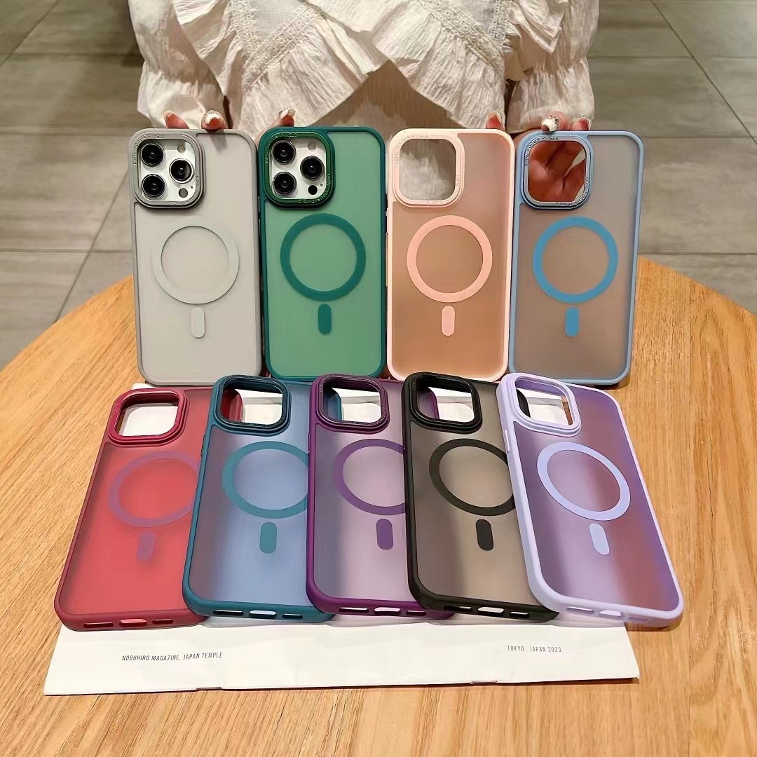 Suitable for Apple 15 electroplated phone case iPhone 12 magnetic 14 Pro silicone ProMax 11 protection 13 sets_voghion.com