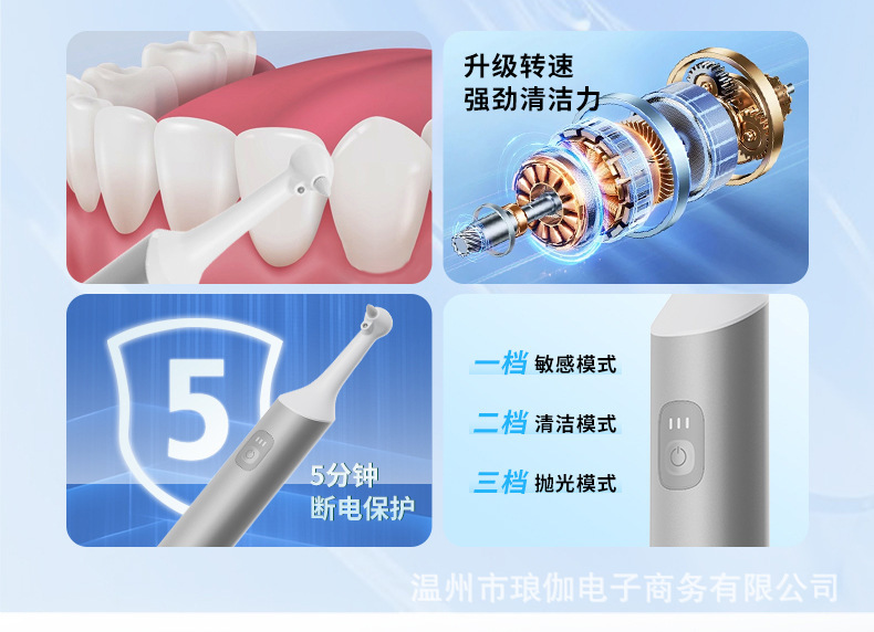 Cross-border New Tooth Polisher Electric Teeth Cleaner Oral Irrigator Adult Toothbrush Stain and Plaque Remover