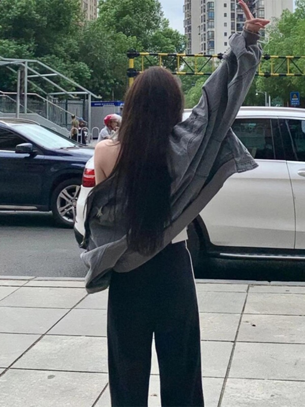 甜辣复古高腰短款牛仔外套女春秋新款设计高级感小众感棒球服上衣|undefined