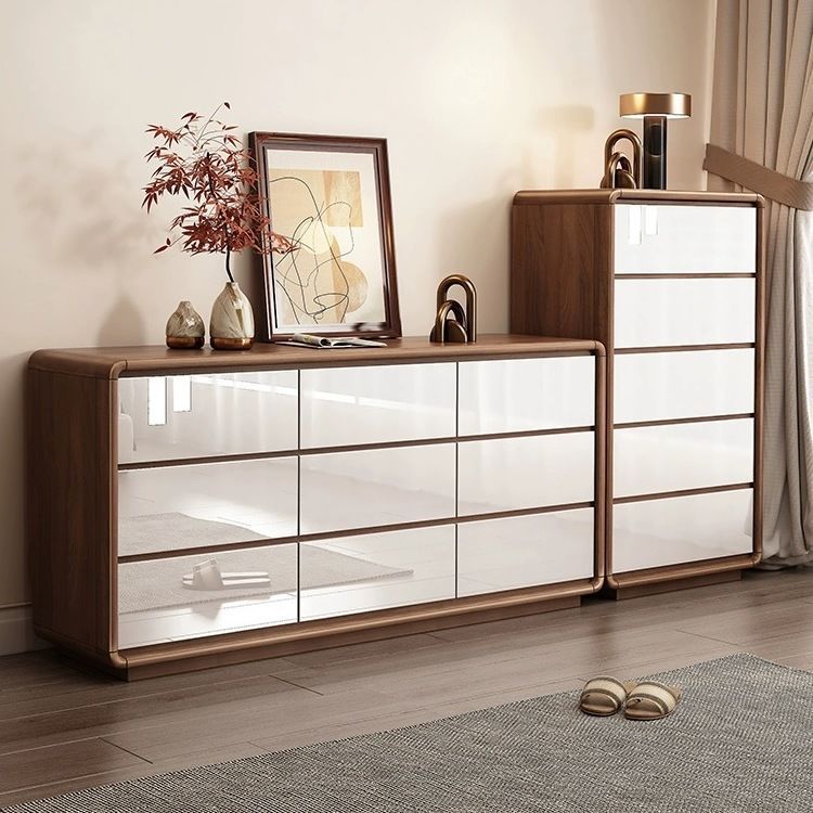 Light Luxury Baking Paint Drawer Cabinet Multi-layer Drawer Living Room Bedroom Entrance Makeup Table Storage Cabinet Storage Cabinet Bed End Antique