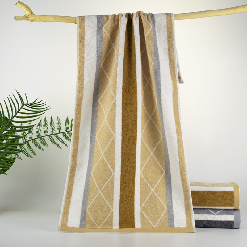 Manufacturer wholesale ultra-soft absorbent face towel for adults, large striped bath towel 40*90, custom sports towel