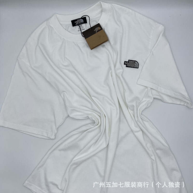 Cross-Border Trendy Brand Men's Cotton Short-Sleeve T-Shirt Summer Sports Casual North Face Round Neck 2025 New Men's T-Shirt