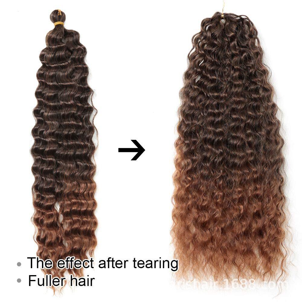 ONDA profunda crochet trenza pelo peluca transfronteriza Curl francés fibra química agarre del pelo trenza