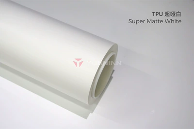 TPU car color change film, matte finish car wrap, satin car film, full car wrap, factory wholesale, cross-border direct sales (Auto Color Change Film) - tpu-matte-white-ultra-matte-white-15215m