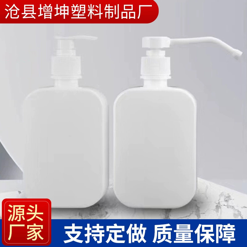 批发500ml毫升pe塑料瓶免洗凝胶洗手液瓶乳液瓶白色方形沐浴露瓶