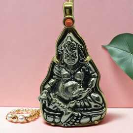 天铁黄财神佛像藏佛西藏宗教供奉神像挂件批发