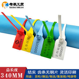 一次性塑料封条集装箱物流车口袋防调包扣煤运防伪标签标扎带铅封