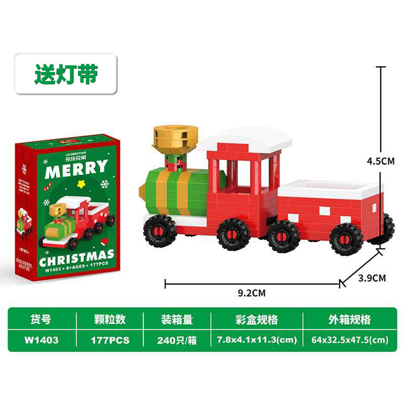 Ventas transfronterizas compatibles bloques de construcción pequeñas partículas ensamblaje muñeco de nieve Navidad alce regalos de Navidad juguetes para niños al por mayor