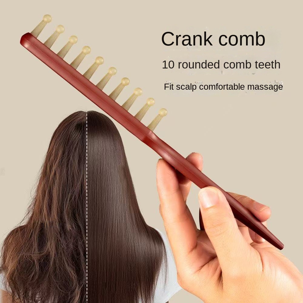 跨境长手柄单排美妆造型打毛梳头皮宽齿按摩梳化妆尖尾梳子