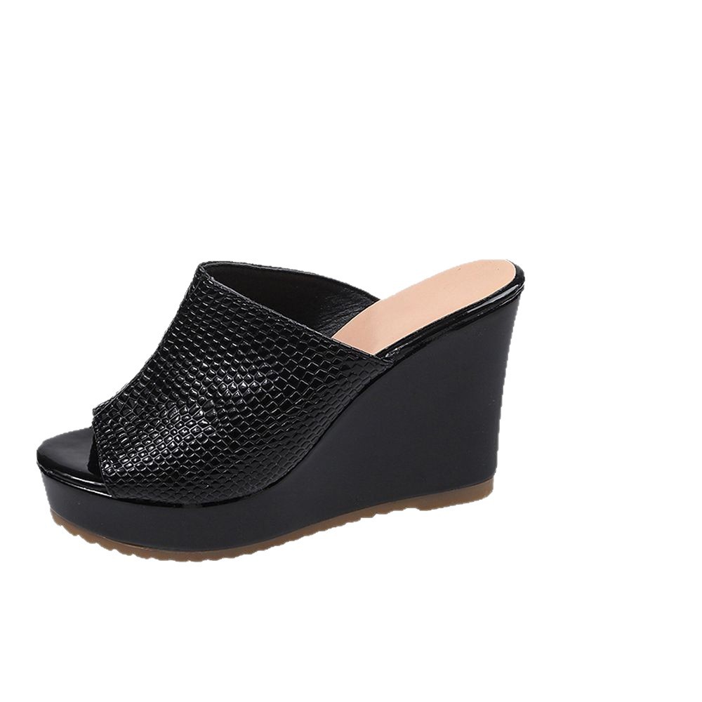 Export Style Peep Toe Wedge Sandals, Summer New Arrival, Plus Size, Thick Sole, Women's Platform Sandals_vogvips.com