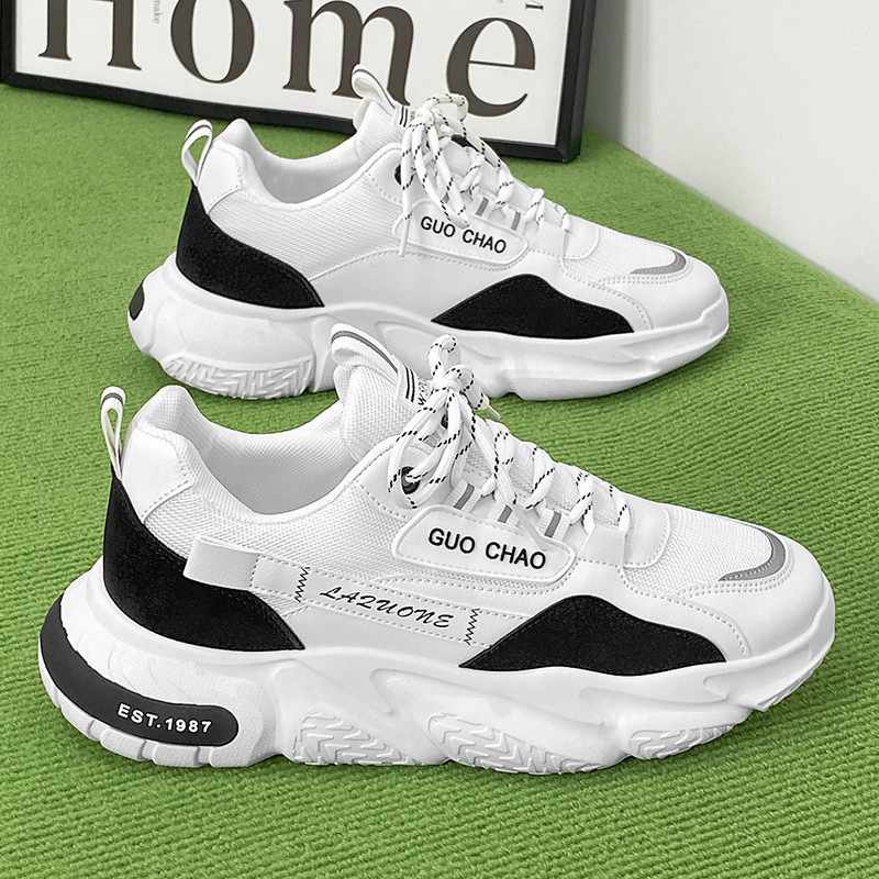 Pánské nové letní prodyšné síťované sportovní a ležérní běžecké boty Little White Dad Trendy boty z roku 2024_voghion.com