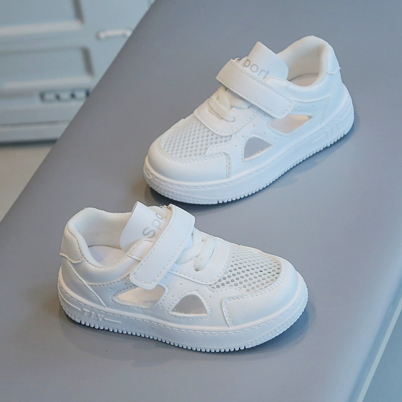 Children's Sports Sneakers (boys), White Soft-Sole Casual Shoes, Sizes 21–38 (14–22.5 cm)