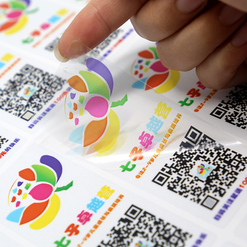 透明不干胶标签PVC不干胶印刷透明贴纸logo烫金贴封口贴uv水晶贴