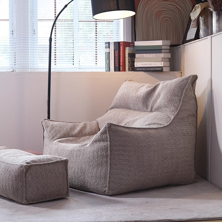 Sofá perezoso bolsa de frijol puede acostarse y dormir silla de cama roja dormitorio balcón pequeño ocio individual pequeño tipo de casa