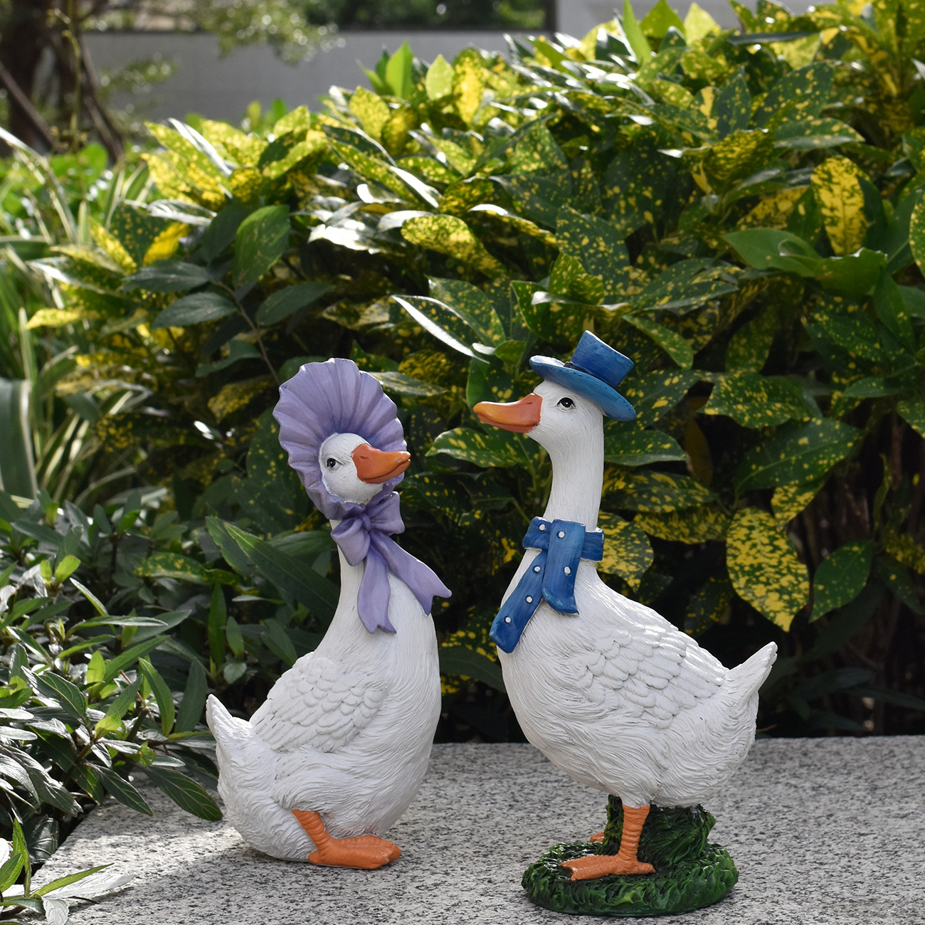 Simulated Cartoon Cute Little Duck Animal Ornament Garden Courtyard Potted Plant Decoration Home Rural_maomaolike.com