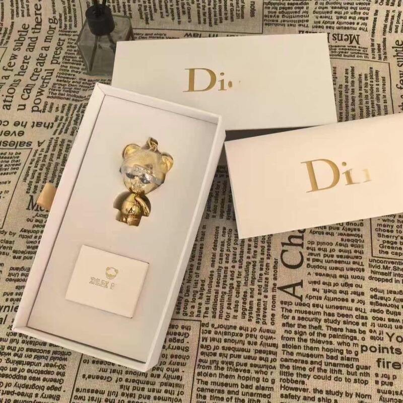 D家D先生中秋節ギフト金色のクマのキーホルダーお土産バッグバッグチャーム機械式重力クマトレンド|undefined