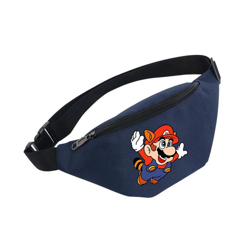 Juego Mario Super Mary bolso de la cintura de los hombres y las mujeres deportes Satchel bolso del teléfono móvil multifuncional bolso de la cintura de dibujos animados monedero