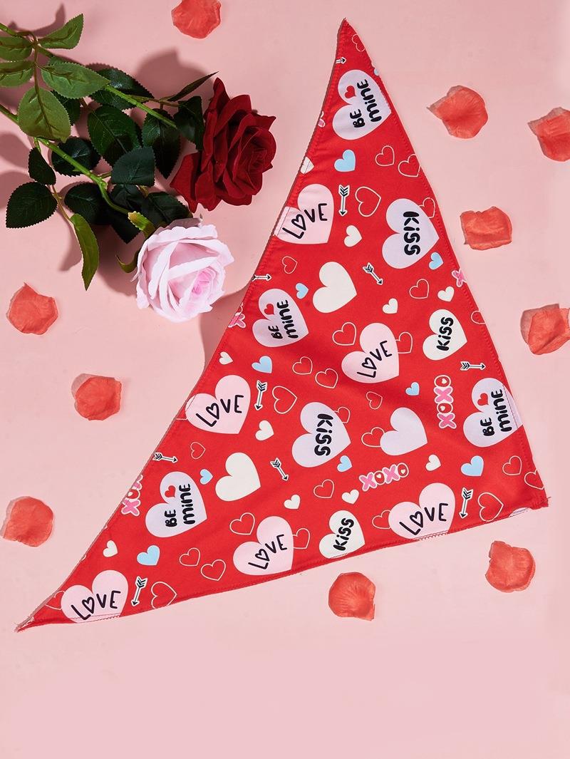 Basic Satin Letter Heart Shape Pet Clothing display picture 2