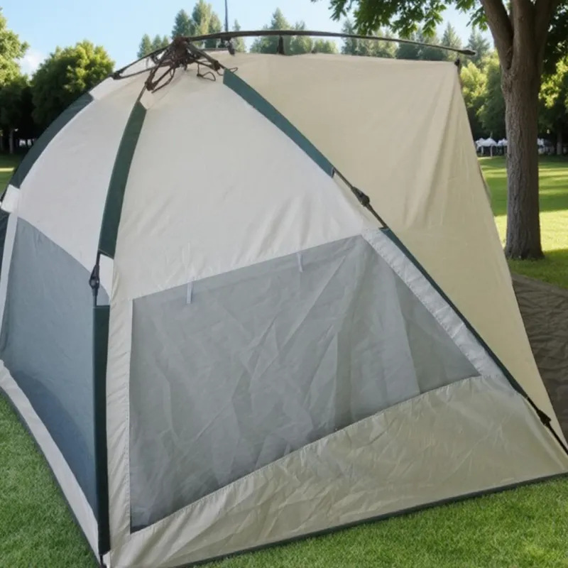 Camping al aire libre al por mayor tela de pesca automática sombreante a prueba de lluvia ventilación tela de playa plegable camping portátil