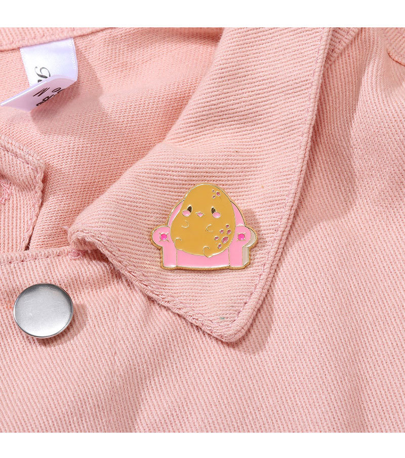 All Seasons Season Cartoon Style Cute Pin Potatoes Alloy Enamel Unisex Brooches