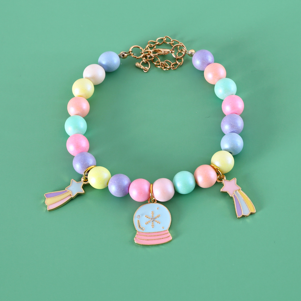 Hadas gatos perros perlas de color sueños luna tocado meteorito conejo collar de cumpleaños disparo accesorios pulseras