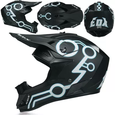 mountain bike riding Motosiklet kaskı (dəbilqə) - black-and-blue-constellation-goggles-gloves-mask-s