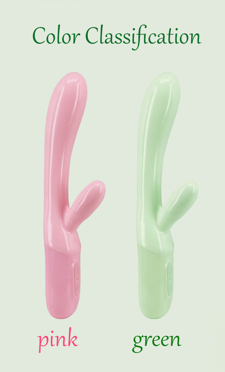 Dual-Motor Vibrating AV Stick, Electric Control, ABS Body, Pink or Green — detail image 1